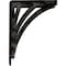 Ekena Millwork Nevio Wrought Iron Bracket, (Triple center brace), Antiqued Pale Gold 2"W x 7 1/2"D x 10"H BKTM02X07X10TNEAPG - alternate 4